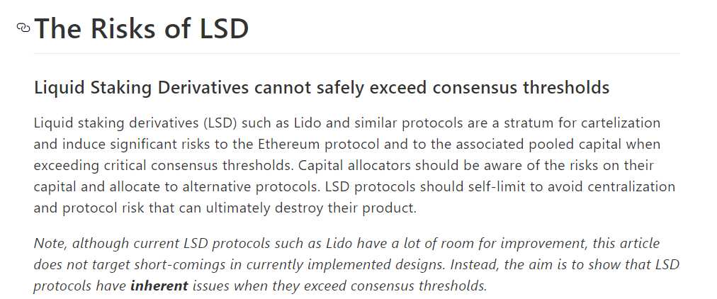 Danny Ryan, Ethereum Foundation - https://notes.ethereum.org/@djrtwo/risks-of-lsd