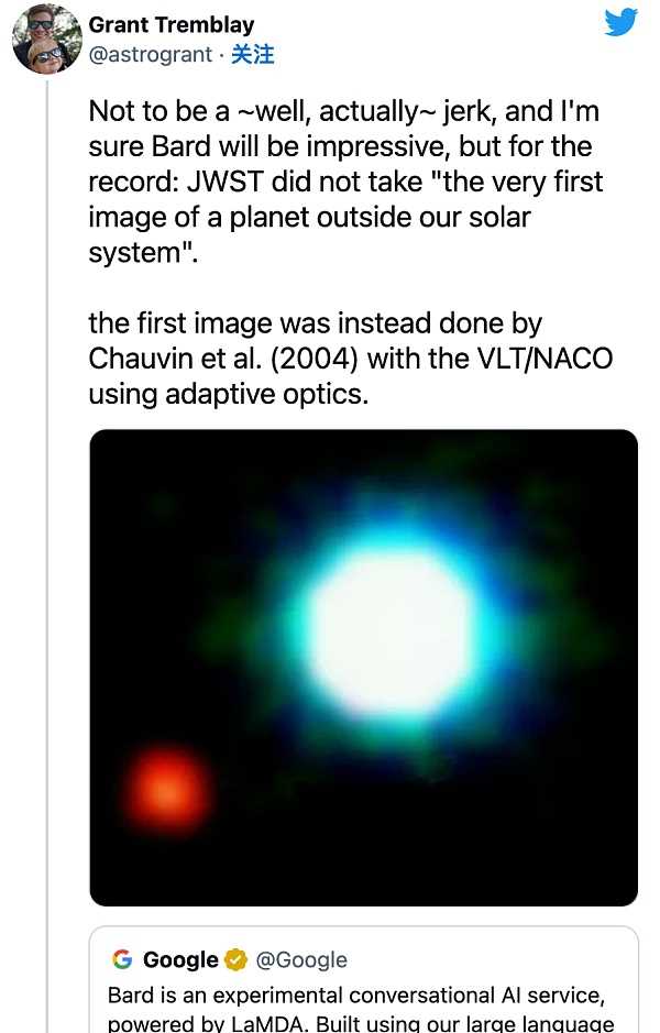 Bard首次亮相就大翻车 端掉了谷歌1000亿美元市值-iNFTnews