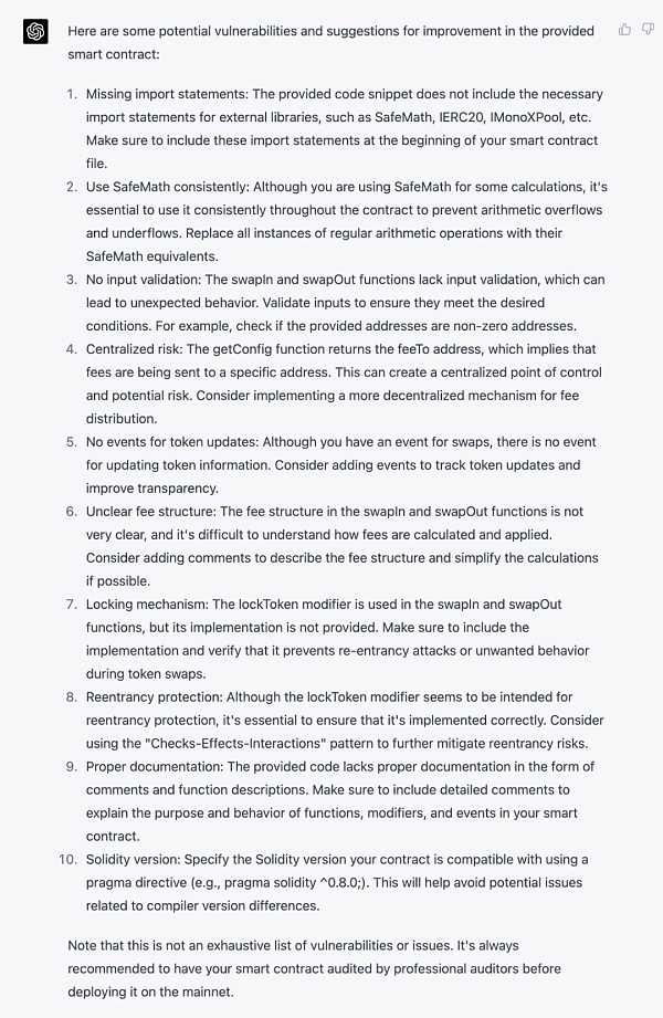 火爆出圈的最强 AI GPT 是否可用于合约安全审计？-iNFTnews