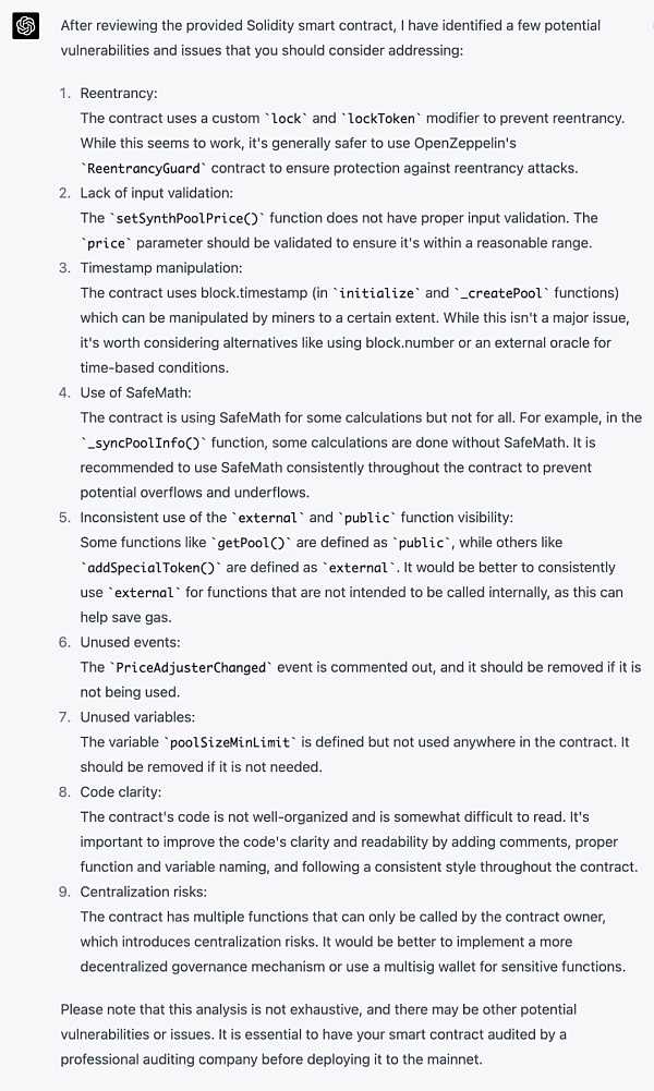 火爆出圈的最强 AI GPT 是否可用于合约安全审计？-iNFTnews