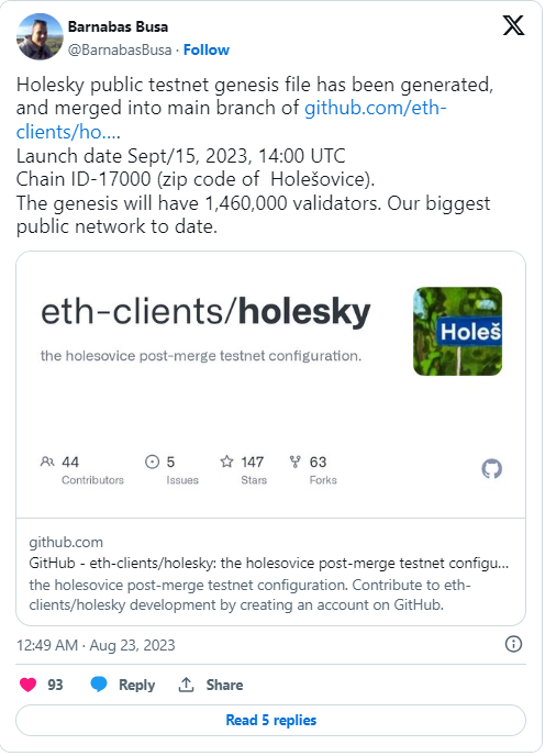 一文读懂Holesky：以太坊合并后首个权益证明共识测试网