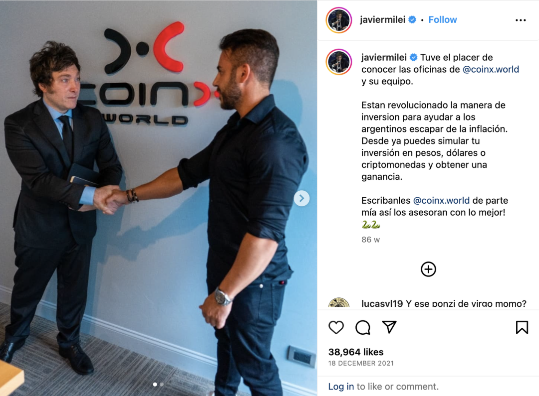 速览阿根廷新总统过往经历和主要观点：断绝父母关系、支持比特币