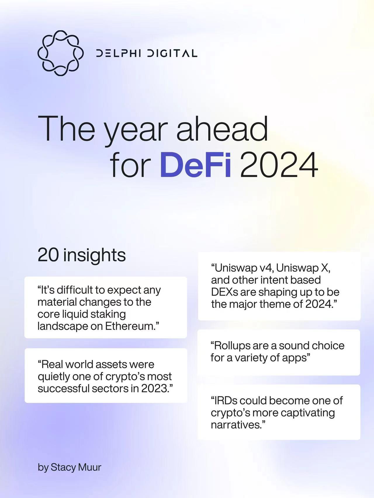 Delphi Digital：明年以太坊流动性质押格局很难发生实质性变化，IRD或为热门叙事之一