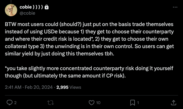 Ethena开启激励，USDe的APY高达27%，空投即将来临？