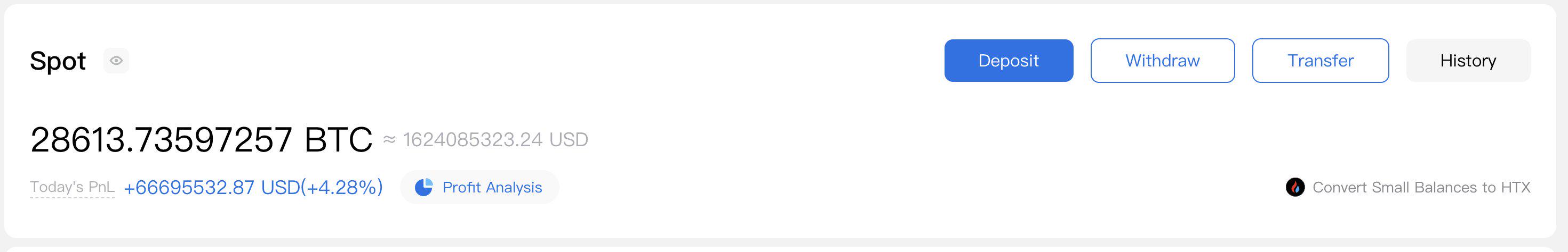 孙宇晨公开其个人HTX账户余额，价值约16.24亿美元