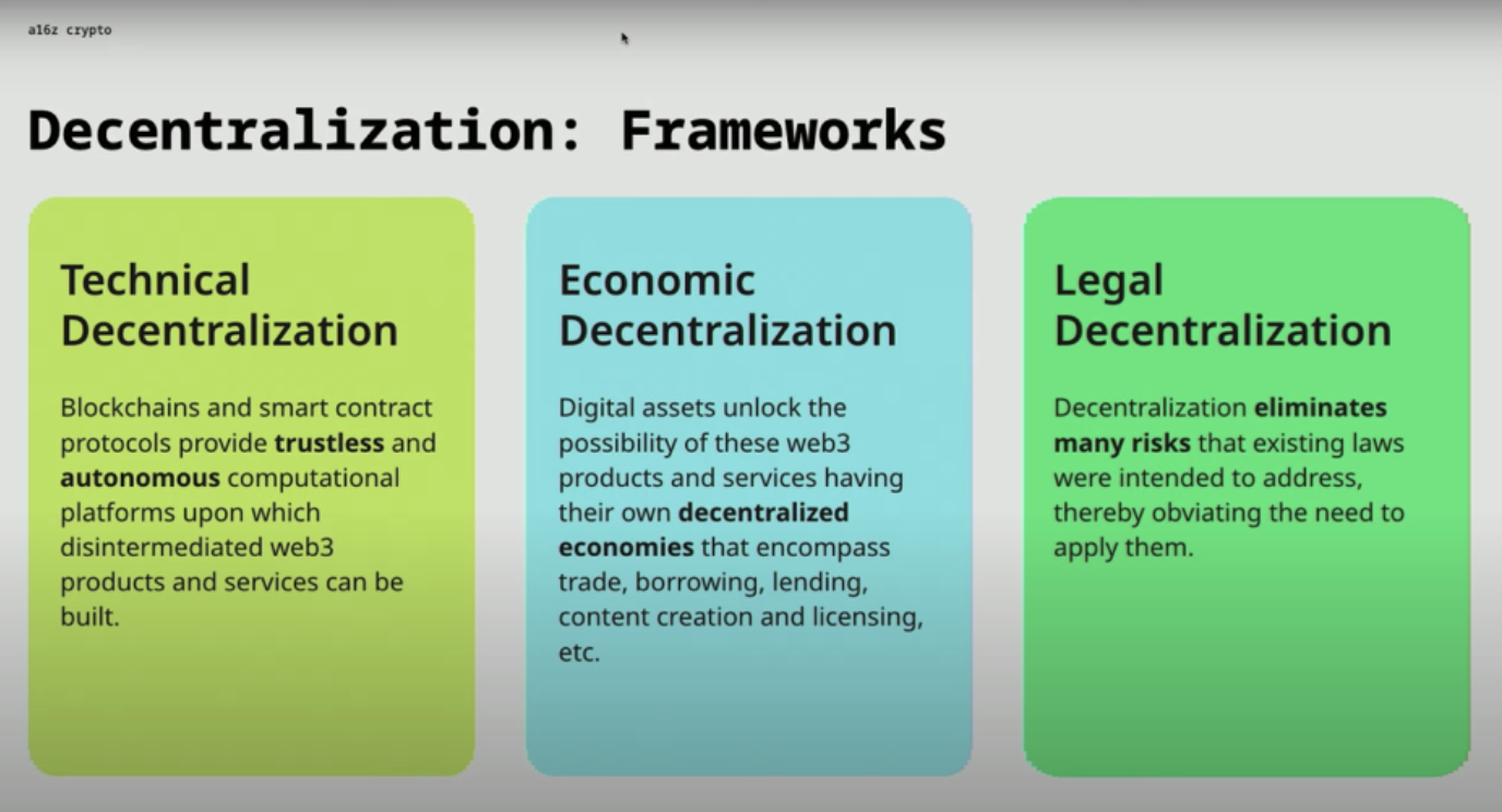 a16z Crypto总法律顾问提出初创公司去中心化的三种框架