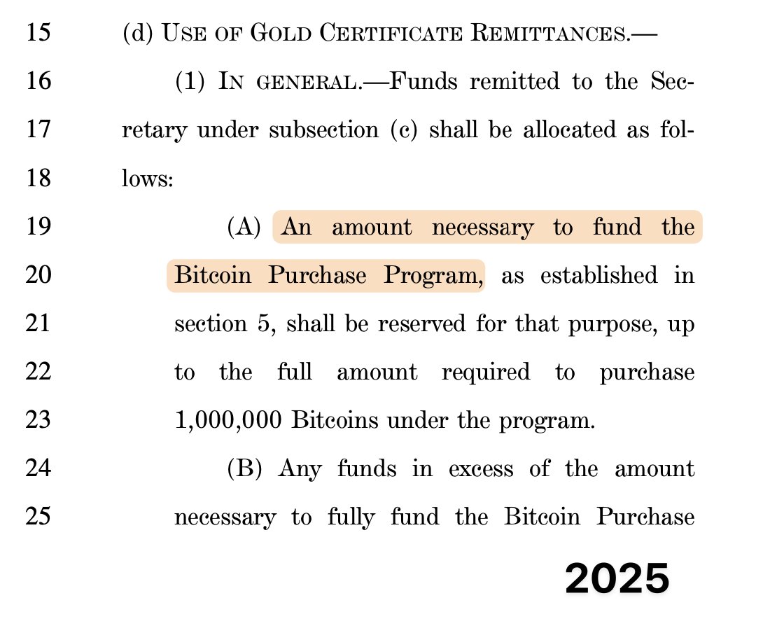 Lummis新版比特币法案解读:7473亿美元黄金来购买比特币