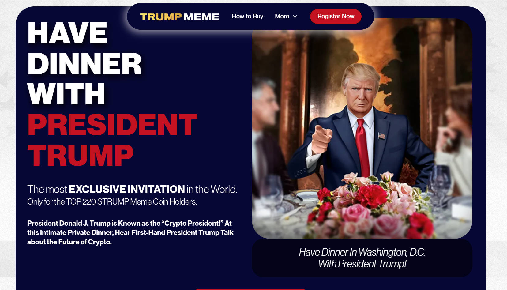 特朗普的meme币加密营销剧本,一场可能并不会出席的总统晚宴?