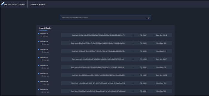 重磅 | INK Blockchain Explorer首发上线